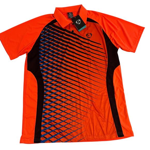 NWT Sport-Dri Neon Orange Bowling Polo Shirt XXL - Picture 1 of 8